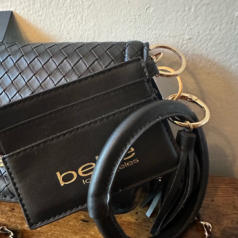 bebe Black Crossbody Bag with Gold Accents NWT - Picture 9 of 9